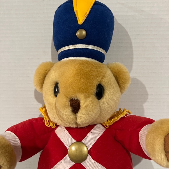 Vintage Soldier Teddy Bear Plush Stuffed Animal  AAFES Golden Bear Co Christmas - Picture 7 of 10